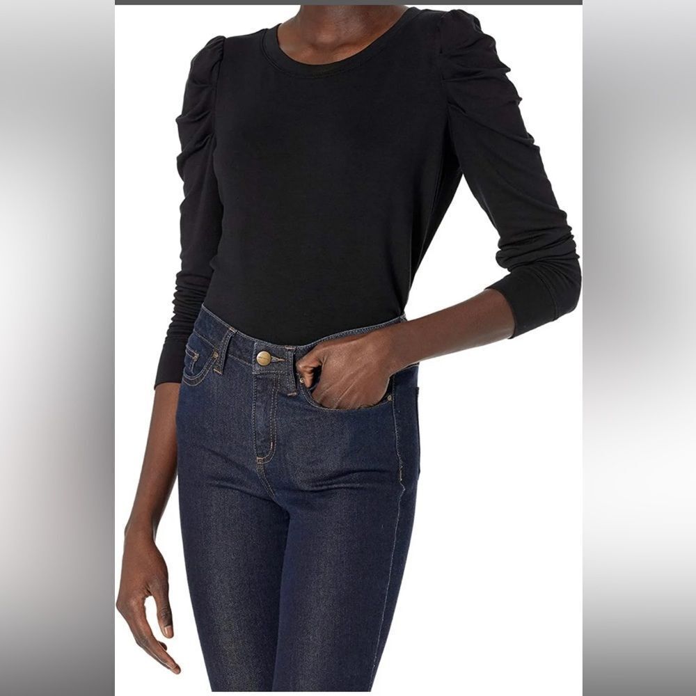 Brand new with Tags Daily Ritual Women's Supersoft Terry Pleated-Sleeve Blouse M